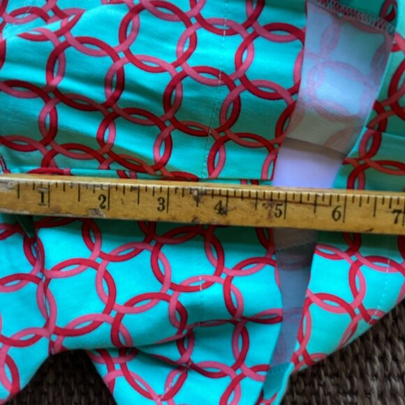 Haley & the Hound Teal and Coral-Red Print Shorts - sz 8 - NWT - Picture 6 of 8